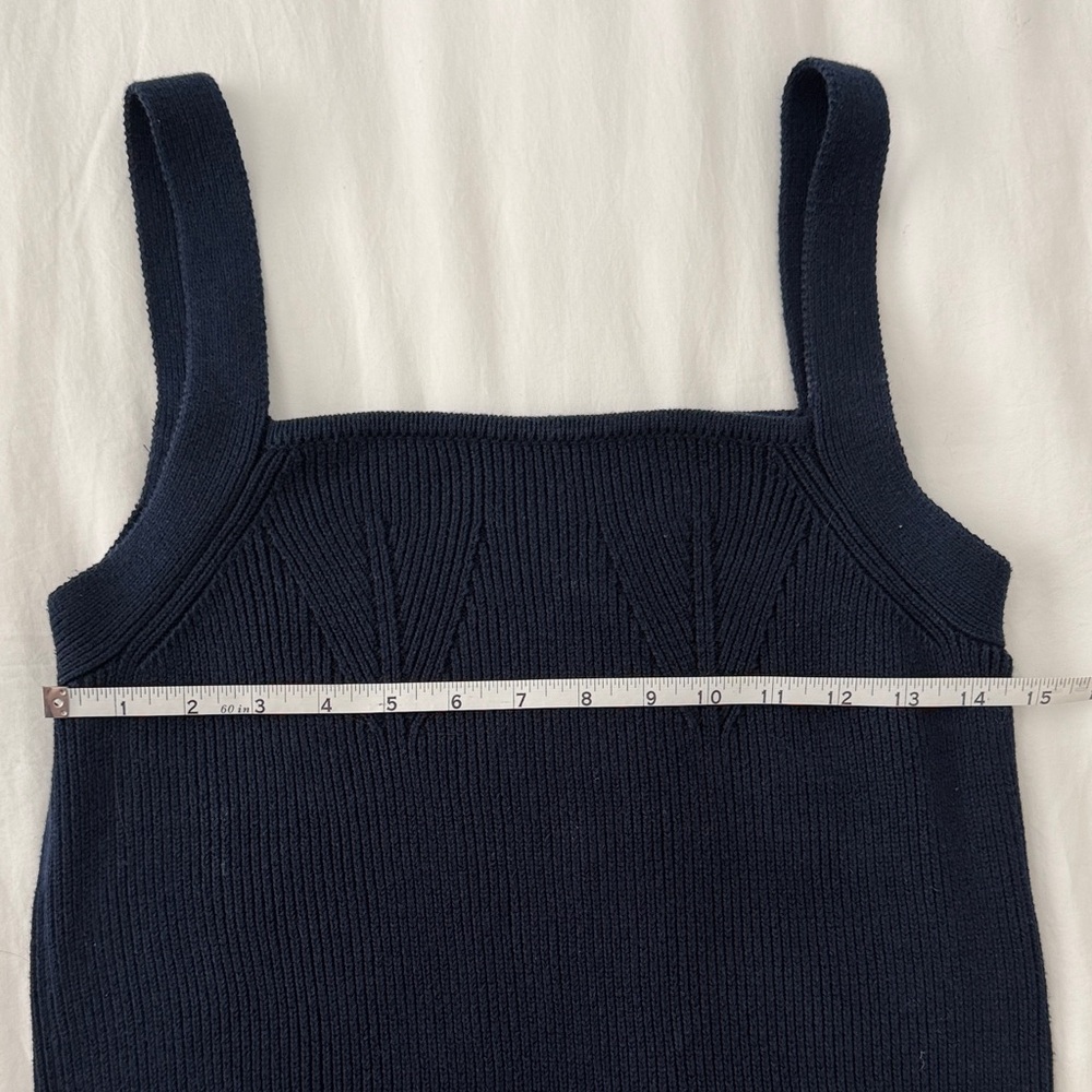 ASOS Maternity Navy Ribbed Midi Dress - Picture 12 of 14